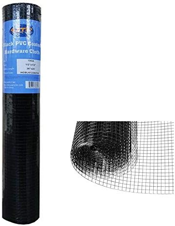 Black PVC Coated Hardware Cloth for Fencing and Garden Use