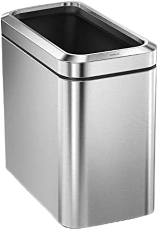 simplehuman 25 Liter Slim Open Top Trash Can for Offices