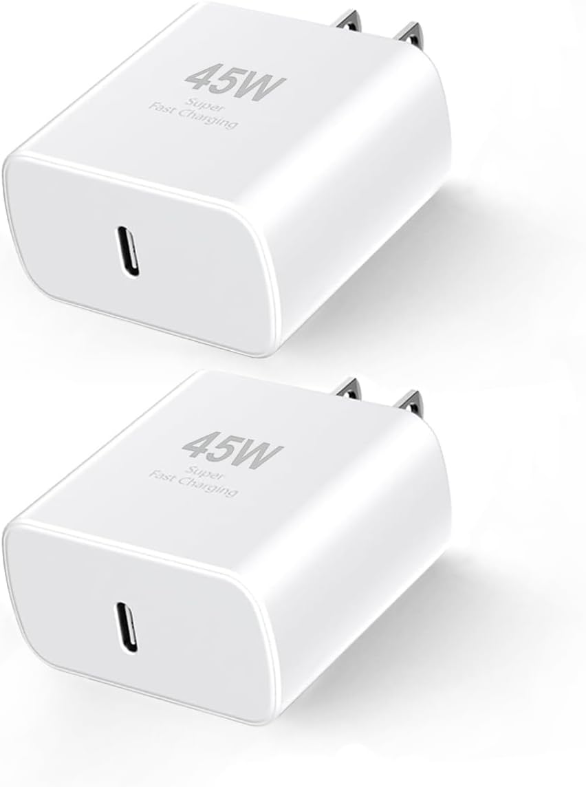 Samsung S25 Super Fast Charger 2Pack 45W USB-C Charging Block
