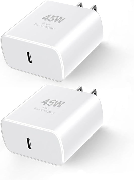 Samsung S25 Super Fast Charger 2Pack 45W USB-C Charging Block