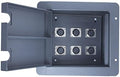 Pro Audio Recessed Stage Floor Pocket Box Black - 6 XLR Female