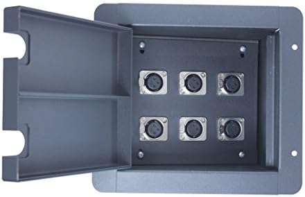 Pro Audio Recessed Stage Floor Pocket Box with 6 XLR Female Ports