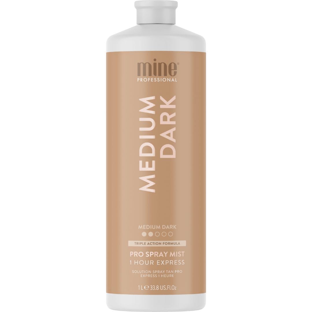 MineTan Spray Tan Solution - Dark Sunless Tanning for Glow Skin