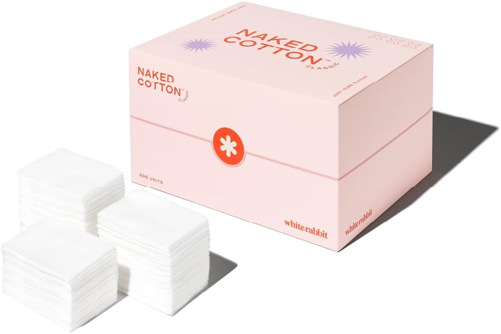 Naked Cotton Classic Facial Cotton Pads for Makeup Remover