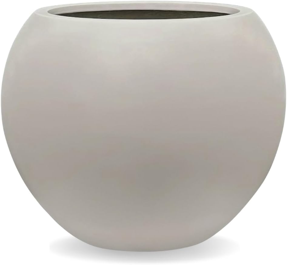 Globo Fiberstone Round Planter for Indoor and Outdoor Use