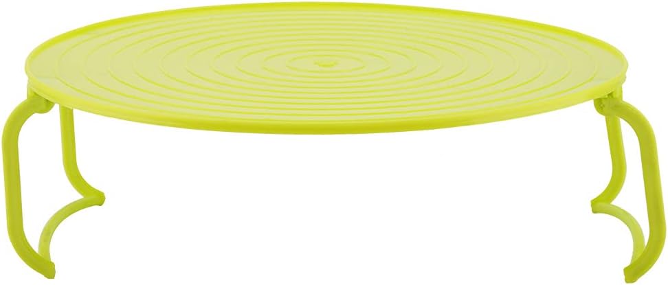 Foldable Microwave Plate Holder w/ Splatter Cover - Green