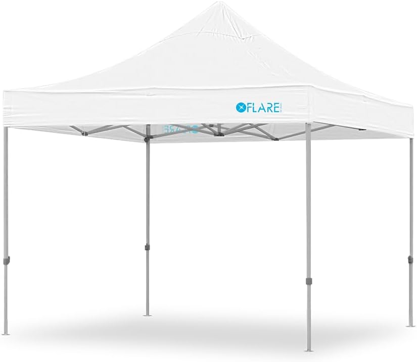 Flare Shade 10x10 Heavy Duty Pop Up Canopy: Instant Setup, Hex Legs, Extended Warranty