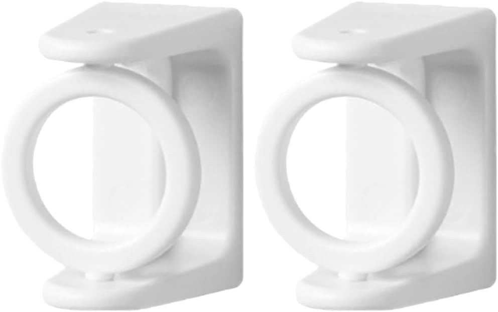 DOITOOL Shower Rod Holders 2 Pack - No Drill, Easy Install, 360 Rotated - Organize with Style