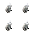 Rubbermaid Audio Visual Cart Replacement Locking Caster Kit - Durable
