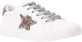 Kids Sneakers White Low Top Lace Up Shoes - Glitter Star Style