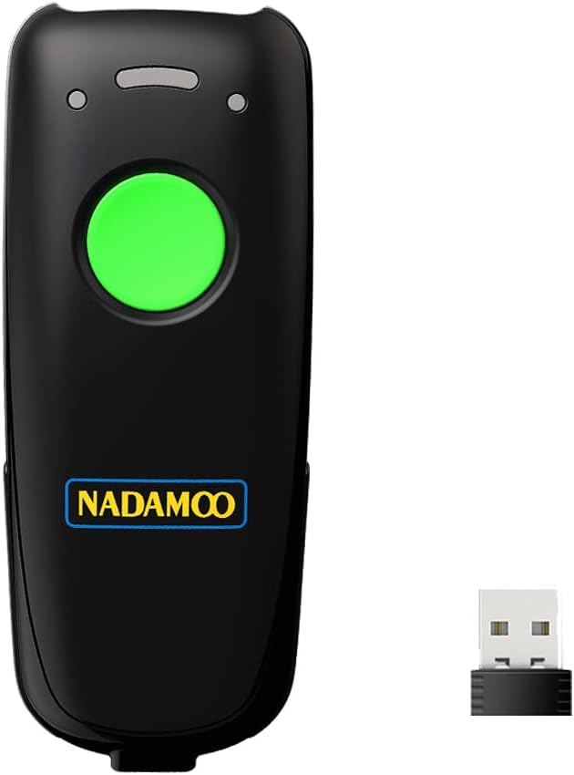 NADAMOO Wireless Barcode Scanner with Bluetooth & 3-in-1 Design