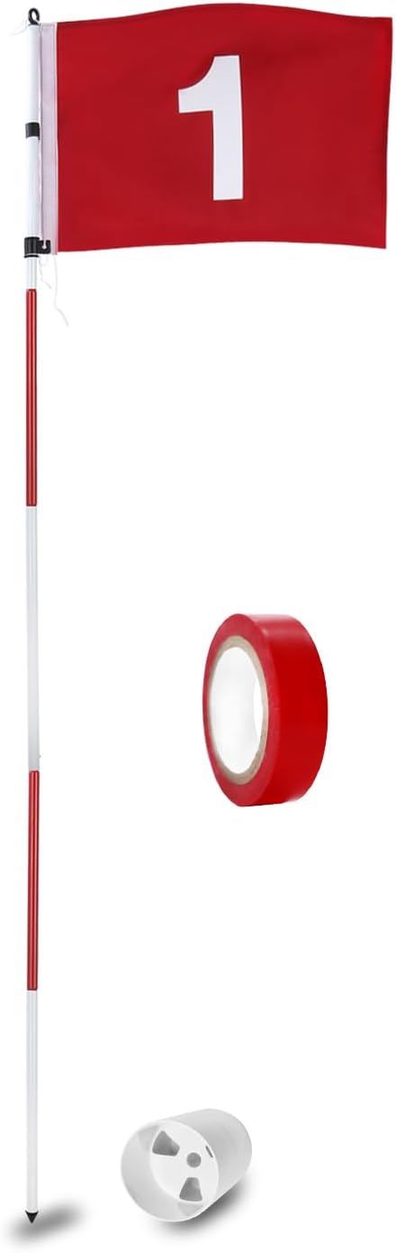 KINGTOP 6ft Portable Golf Flagstick: Master Your Putting Game!