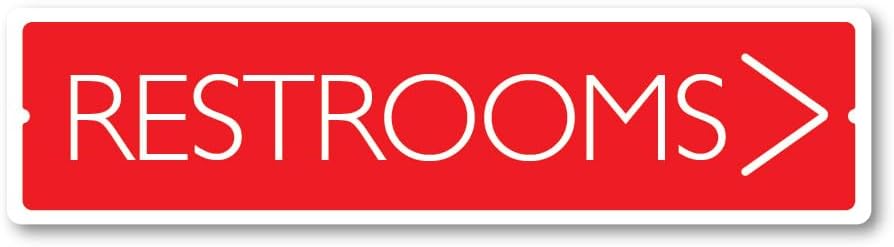 GRX1492 Indoor/Outdoor Plastic Sign for Restrooms - Large Size