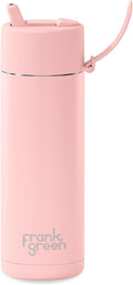Ceramic Reusable Bottle with Straw - 20oz Insulated Blushed