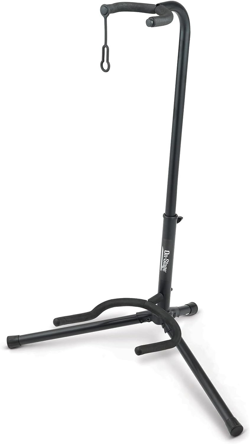 Sturdy OnStage Guitar Stand Holds Your Instrument Securely!