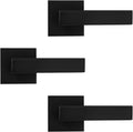 Dummy Door Lever Pack of 3 - Matte Black Non-Turning Pull for Closets