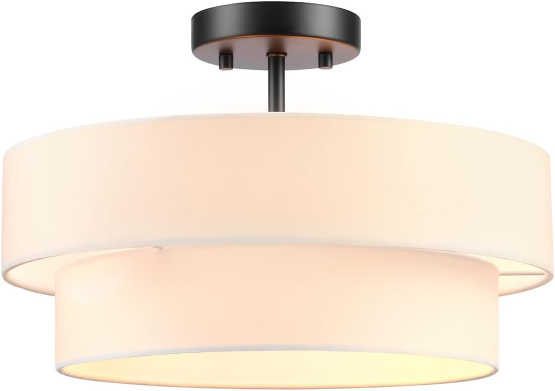 GLOBE Electric 2-Light Semi-Flush Mount Ceiling Light Review