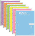 Oxford Spiral Notebook 1 Subject College Ruled Set of 6 - Pastel Pack