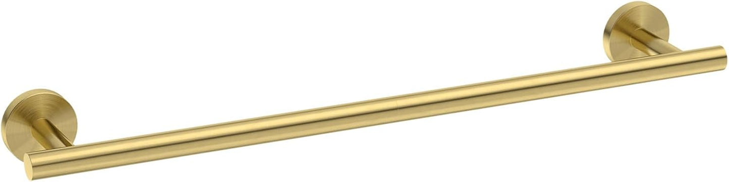 Brushed Gold Towel Bar 24-Inch for Elegant Bathroom Decor