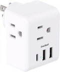 Multi Plug Outlet Extender with USB C - Compact Cruise & Travel Power