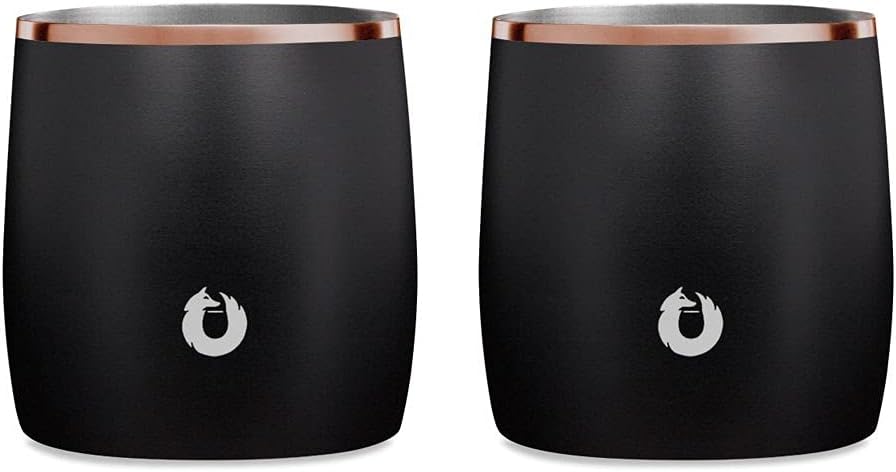 Premium Vacuum Insulated Stainless Steel Whiskey Rocks Glass Set