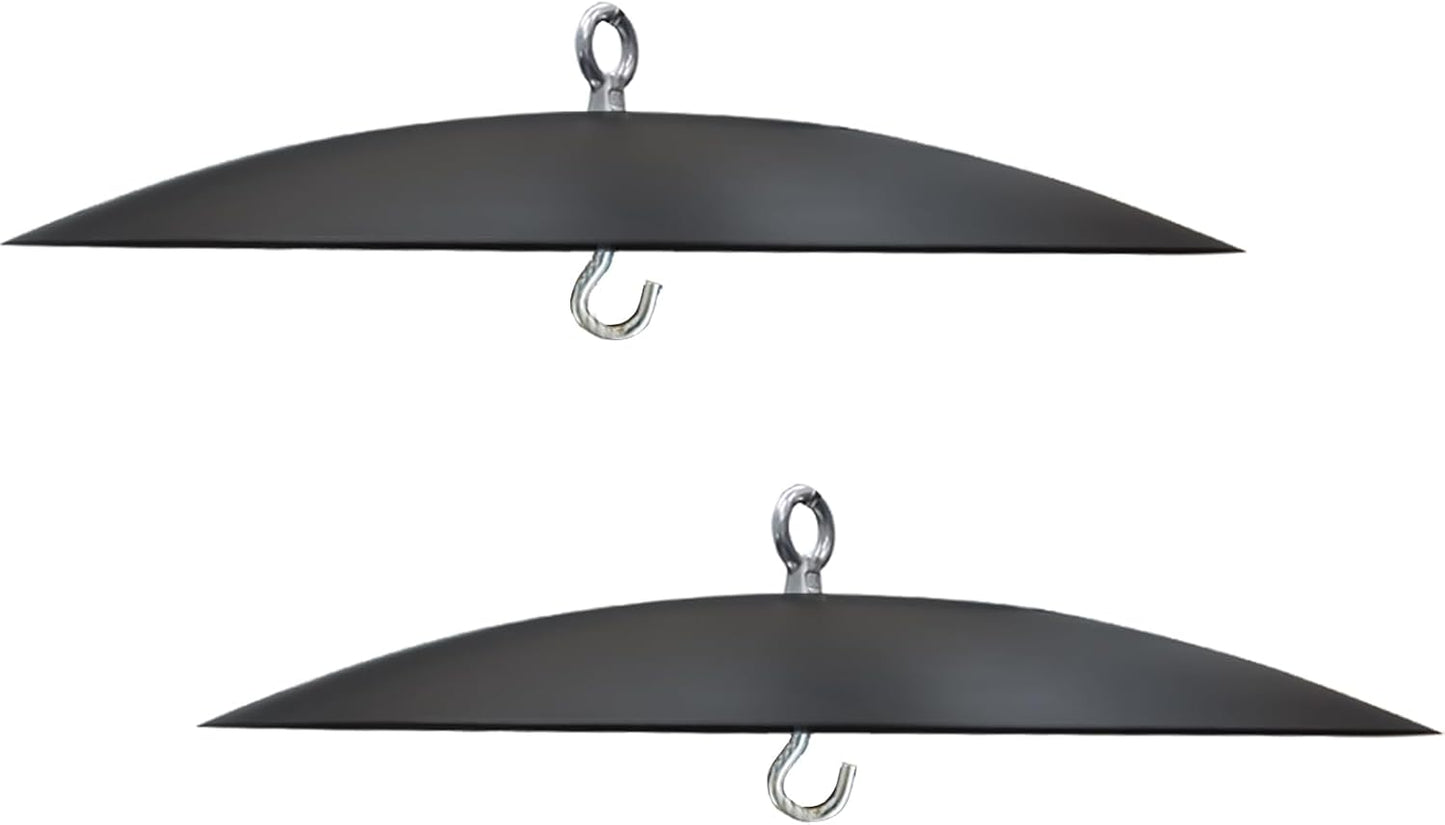 2 Pack Bird Feeder Baffle - Metal Rain Guard for Outdoor Use
