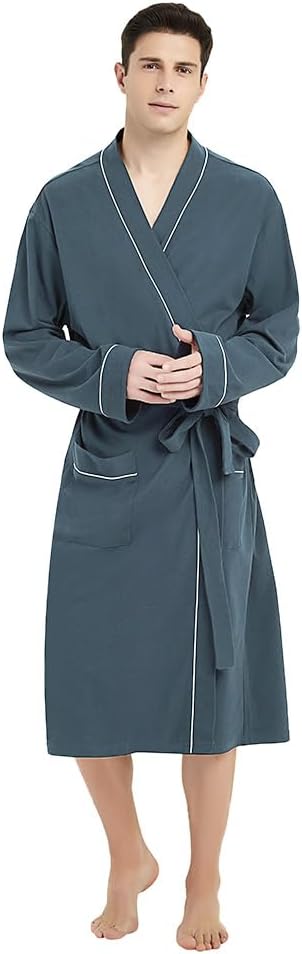 Lightweight Cotton Robe for Men - Soft and Comfortable Bathrobe