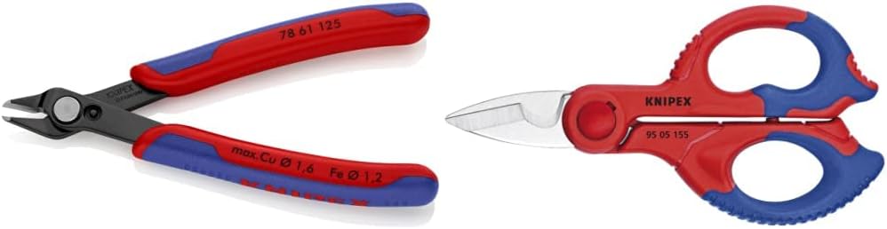 KNIPEX Electronics Super Knips and Electrician's Shears Bundle