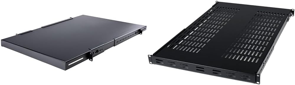Adjustable Server Rack Mount Shelf for 19in Racks - Heavy-Duty