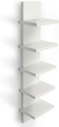 5 Tier Wall Shelves White for Stylish Home Decor and Storage