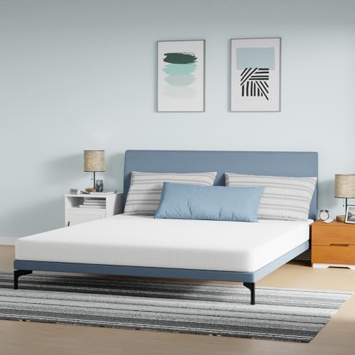 FDW California King Mattress 6 inch Gel Memory Foam for Cool Sleep