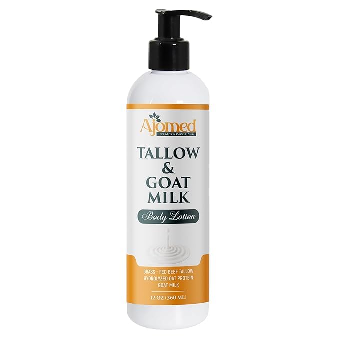 Organic Goat Milk Tallow Lotion for Sensitive Skin Hydration