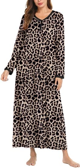 Ekouaer Women's Long Sleeve Nightgown for Ultimate Comfort