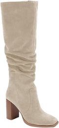 Juliet Holy Womens Knee High Boots Chunky Heel Square Toe (Style YJBC)