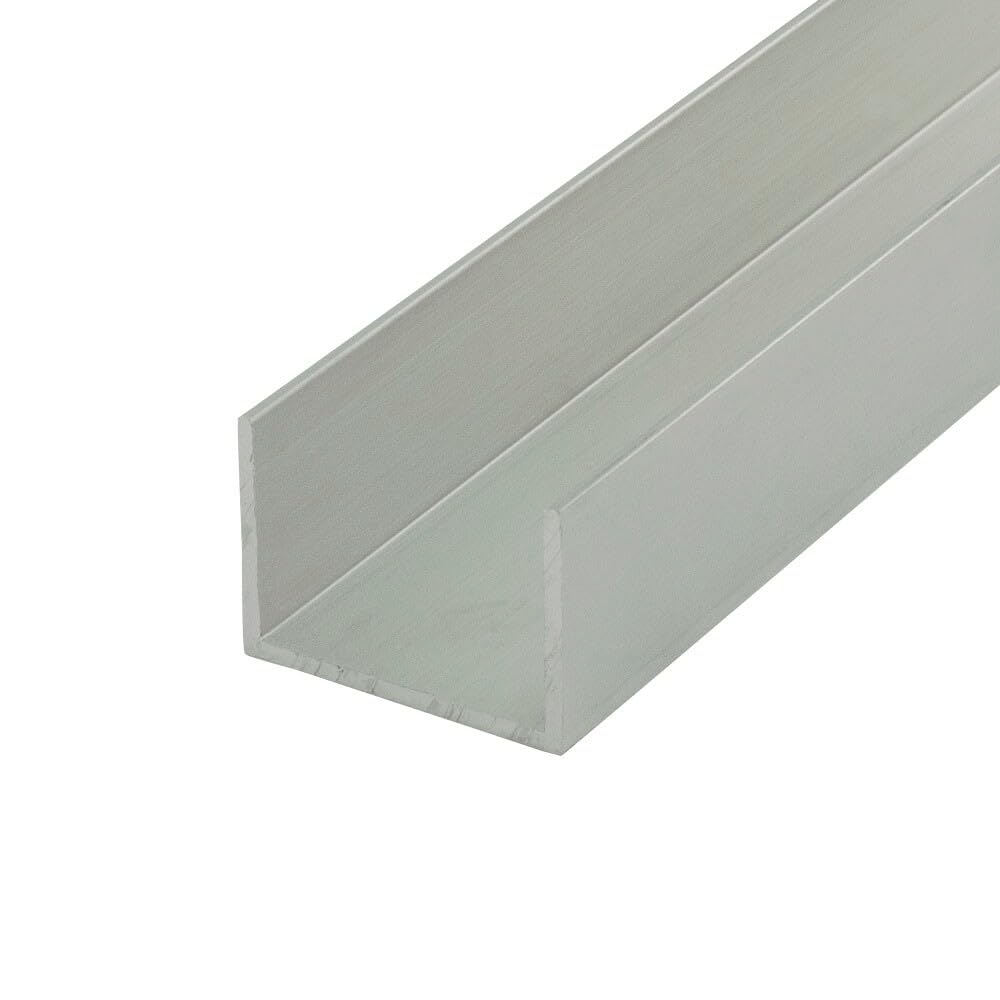 Outwater Mill Finish 1ft' Aluminum U-Channel for Panel Support