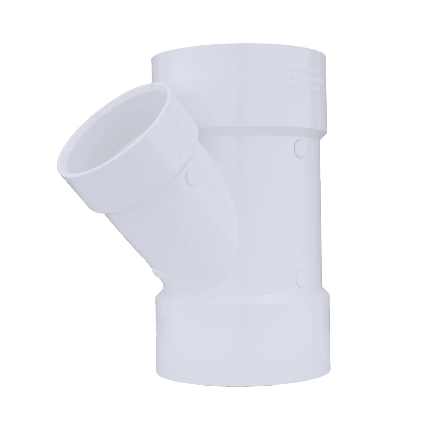 CHARLOTTE PIPE 6 x 6 x 4 DWV WYE REDUCING FOR DRAINAGE SYSTEMS