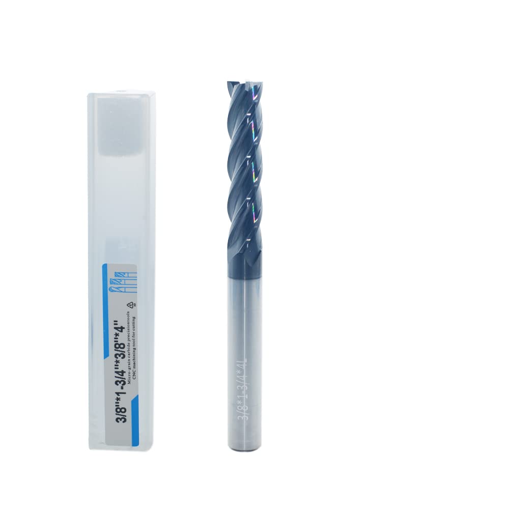 3/8 Extra Long Carbide Square End Mill for Alloy Steels