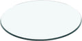 20 inch Round Tempered Glass Table Top 1/4 in Thickness - Clear