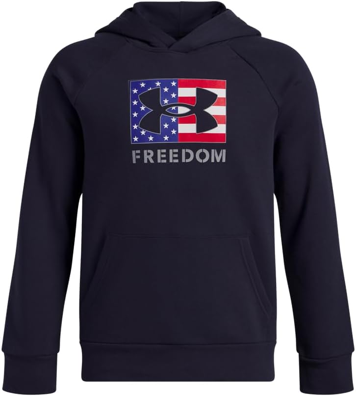 Under Armour Boys Freedom Big Flag Logo Hoodie for Comfort