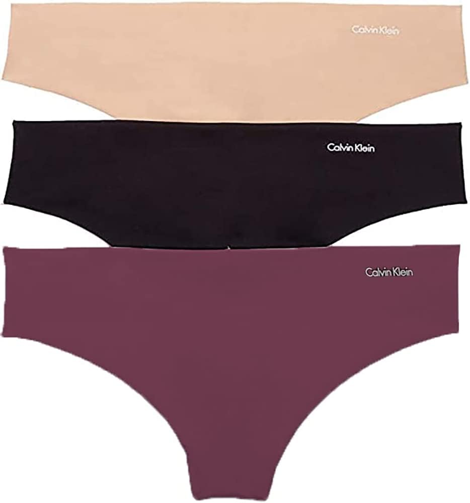 Calvin Klein Women's Invisibles Seamless Thong Panties 3 Pack