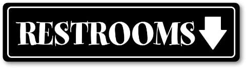 GRX1131 Aluminum Sign for Restrooms - Large 24 in x 6 in