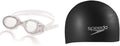 Speedo Silicone Long Hair Swim Cap - Snag-Free Fit for Thick Hair