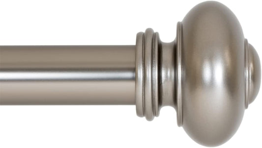 Ivilon Drapery Window Curtain Rod with Knob Design, 120 to 240 in
