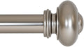 Ivilon 1 Inch Knob Design Curtain Rod - Expandable 72-144 - Satin Nickel