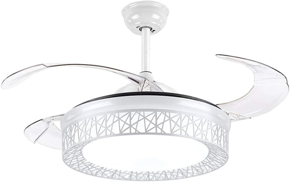 Modern 42 Ceiling Fan with Retractable Blades & LED Light