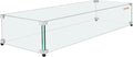 Glass Wind Guard for Rectangular Fire Pit Table 31 x 12.5 x 6.5 in