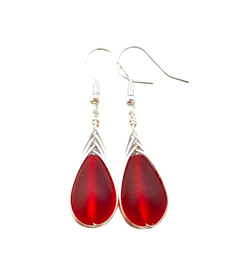 Yinahawaii Handmade Sea Glass Earrings for Unique Beach Style