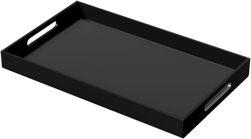 NIUBEE Acrylic Serving Tray 12x20 Inches for Breakfast in Bed