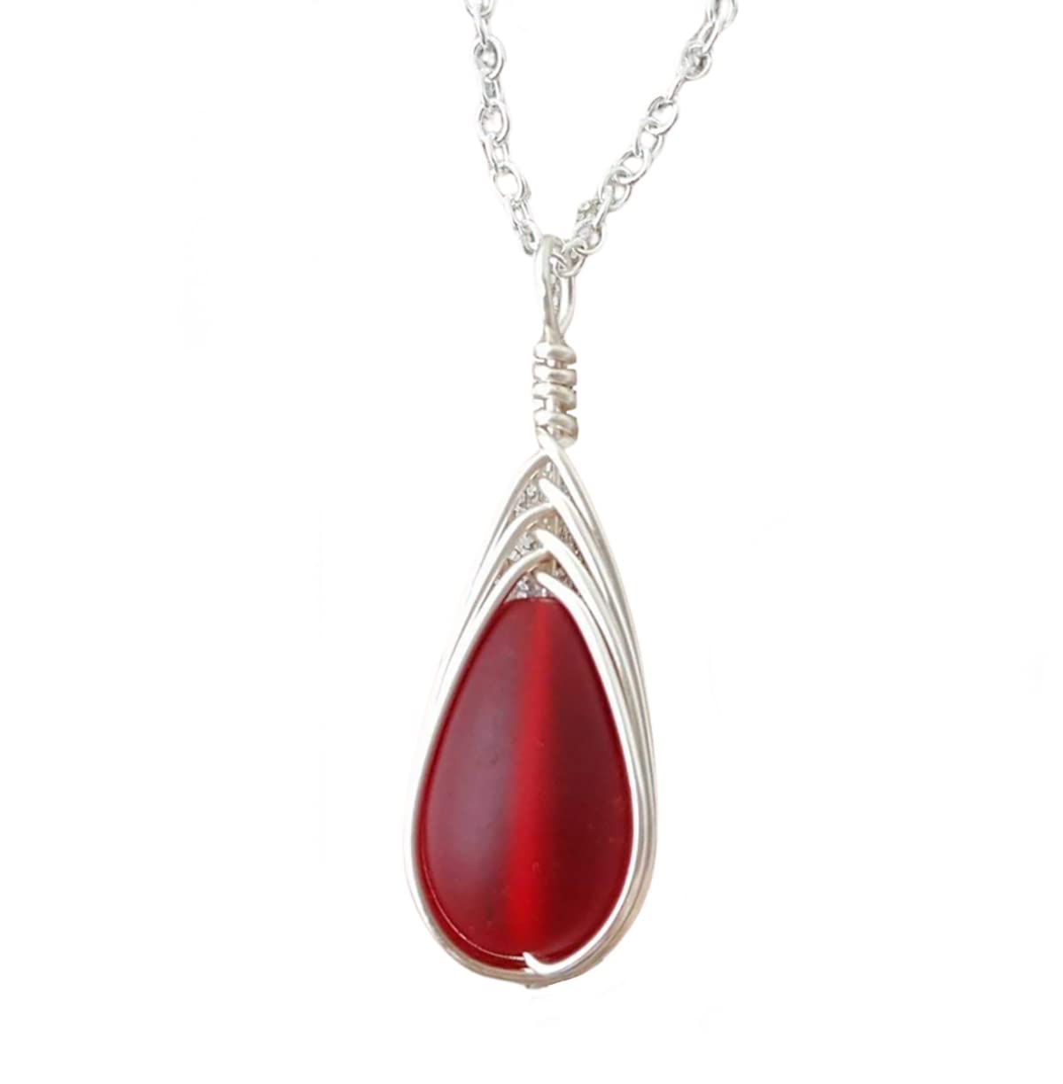 Yinahawaii Handmade Sea Glass Necklace - Unique Hawaiian Jewelry