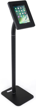 Tablet Floor Stand with Locking Enclosure - Adjustable